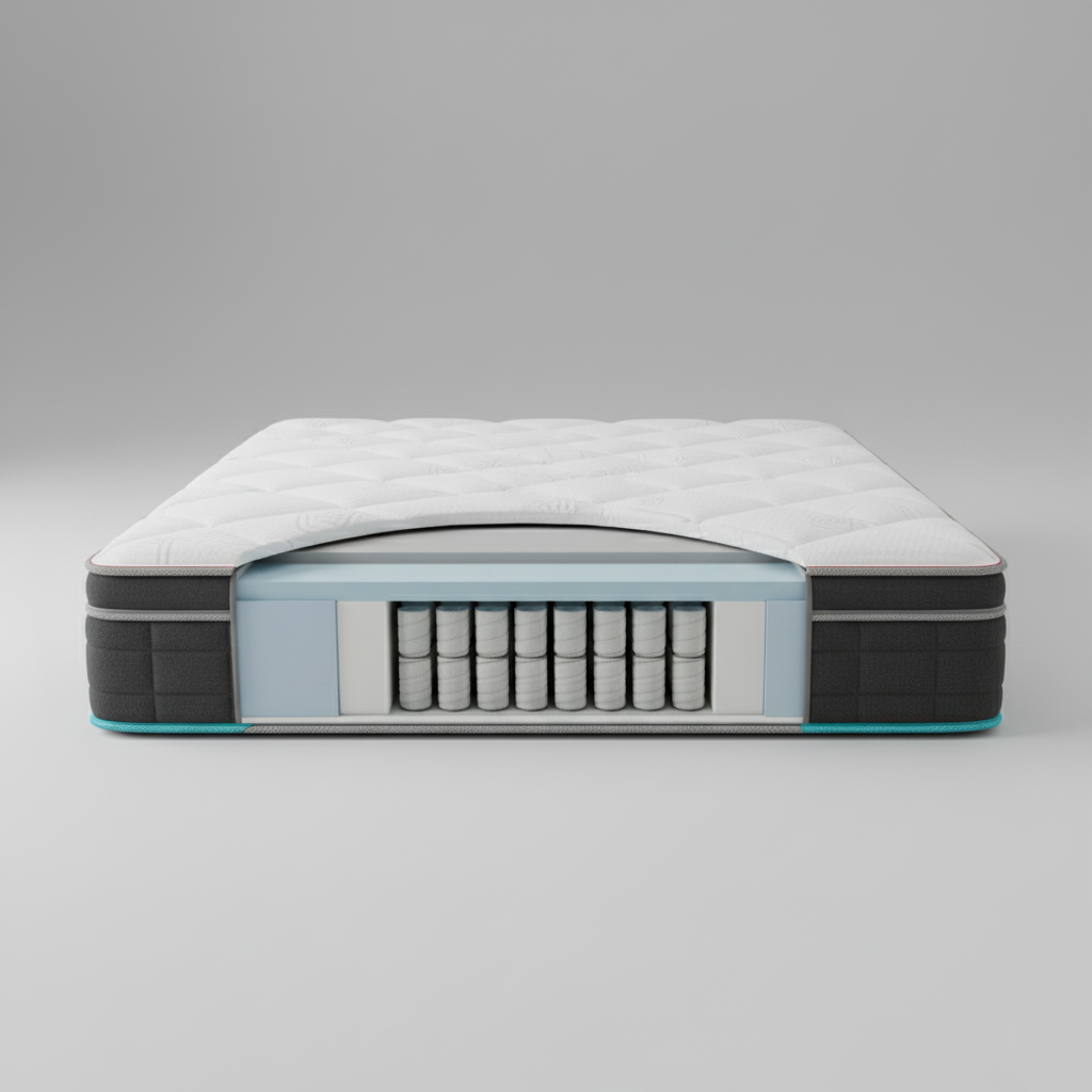 Mattress on a gray background