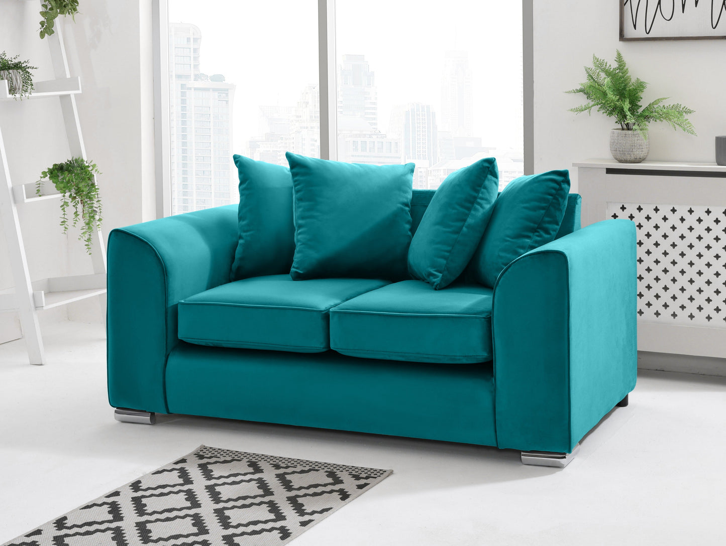 Dylan 3+2 Scatterback 2 Seater Turquoise
