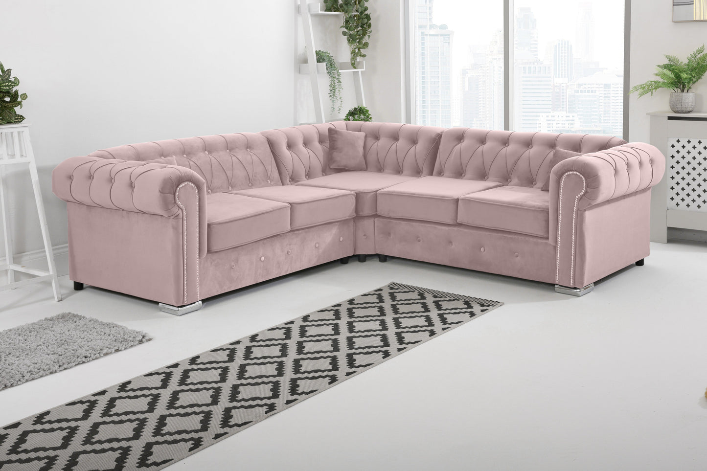 Olympia Chesterfield - Corner Corner Pink