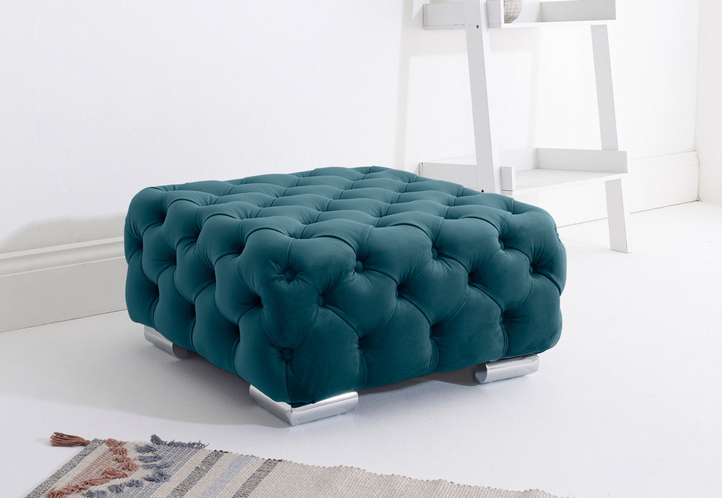 Olympia Corner Fullback Footstool Teal