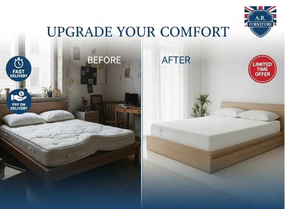 UK Memory Foam Mattress – Soft & Hard Comfort All Sizes