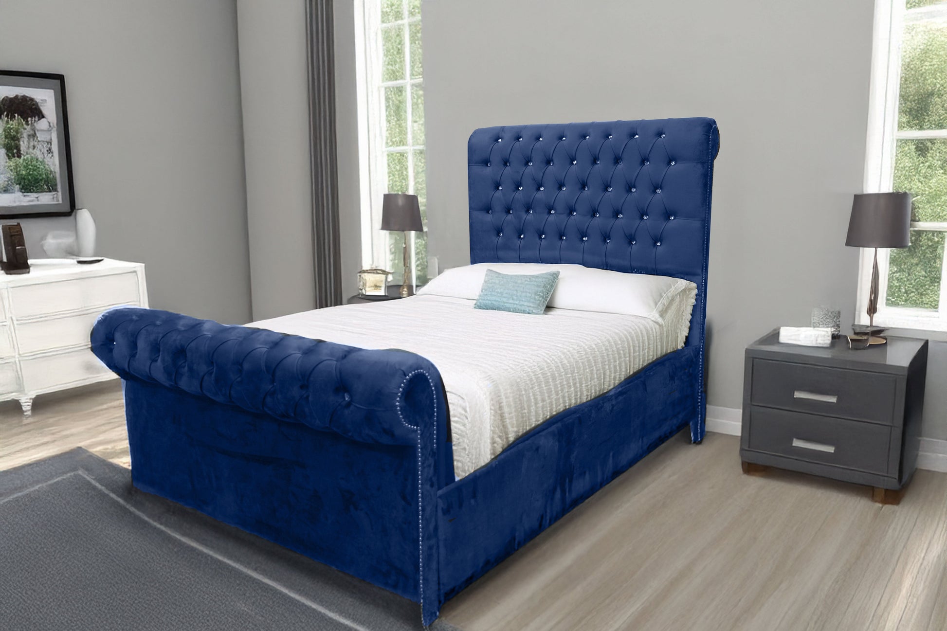 Chesterfield sleigh Bed UK
