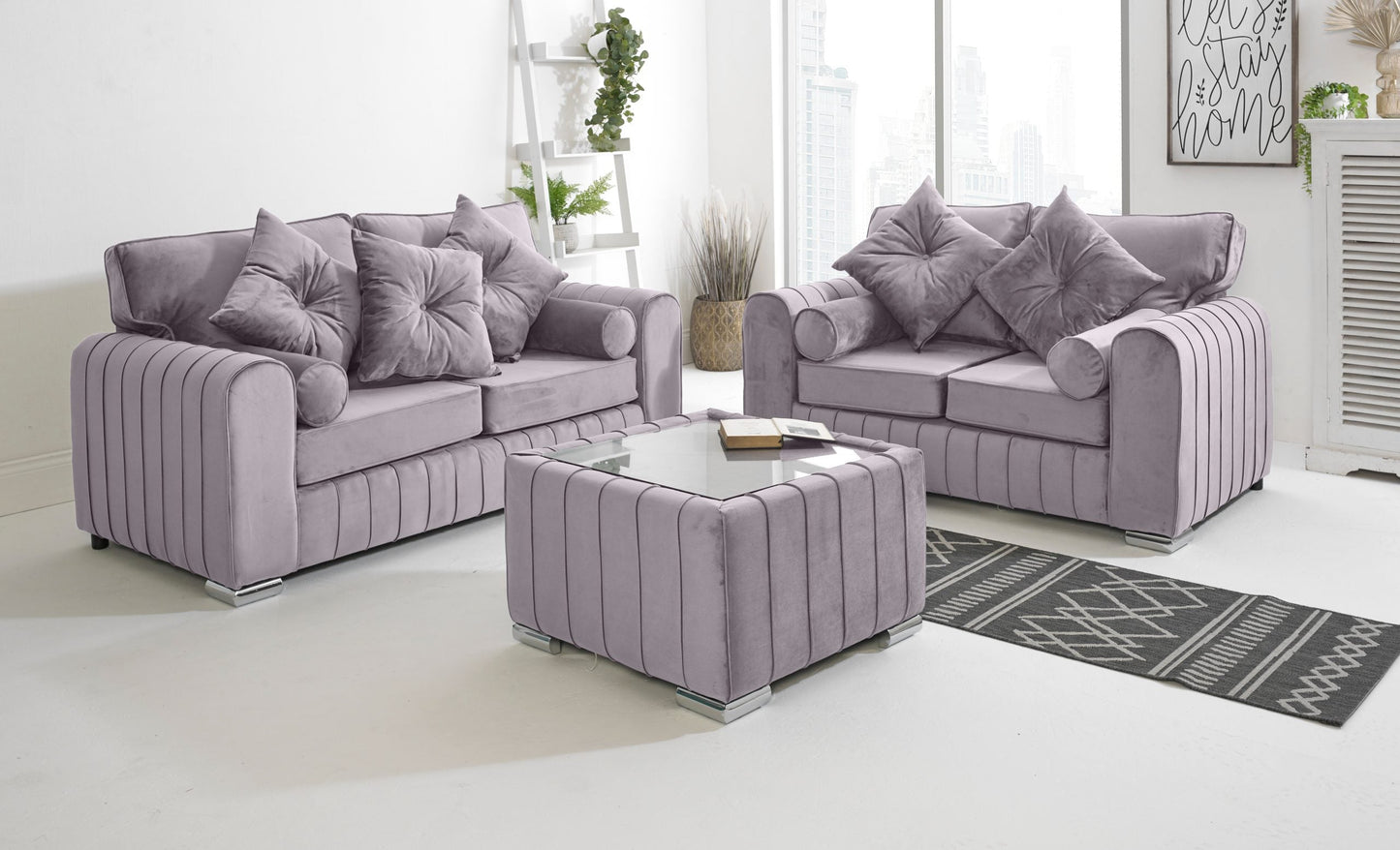 Lilly 3+2 Fullback + Extra Cushions 3+2 Lilac