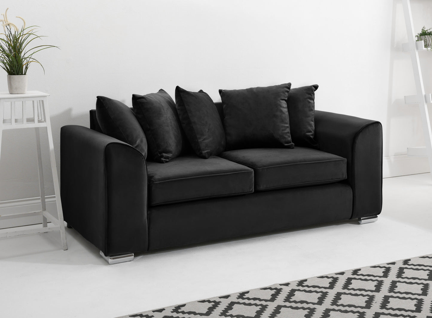 Dylan 3+2 Scatterback 3 Seater Black