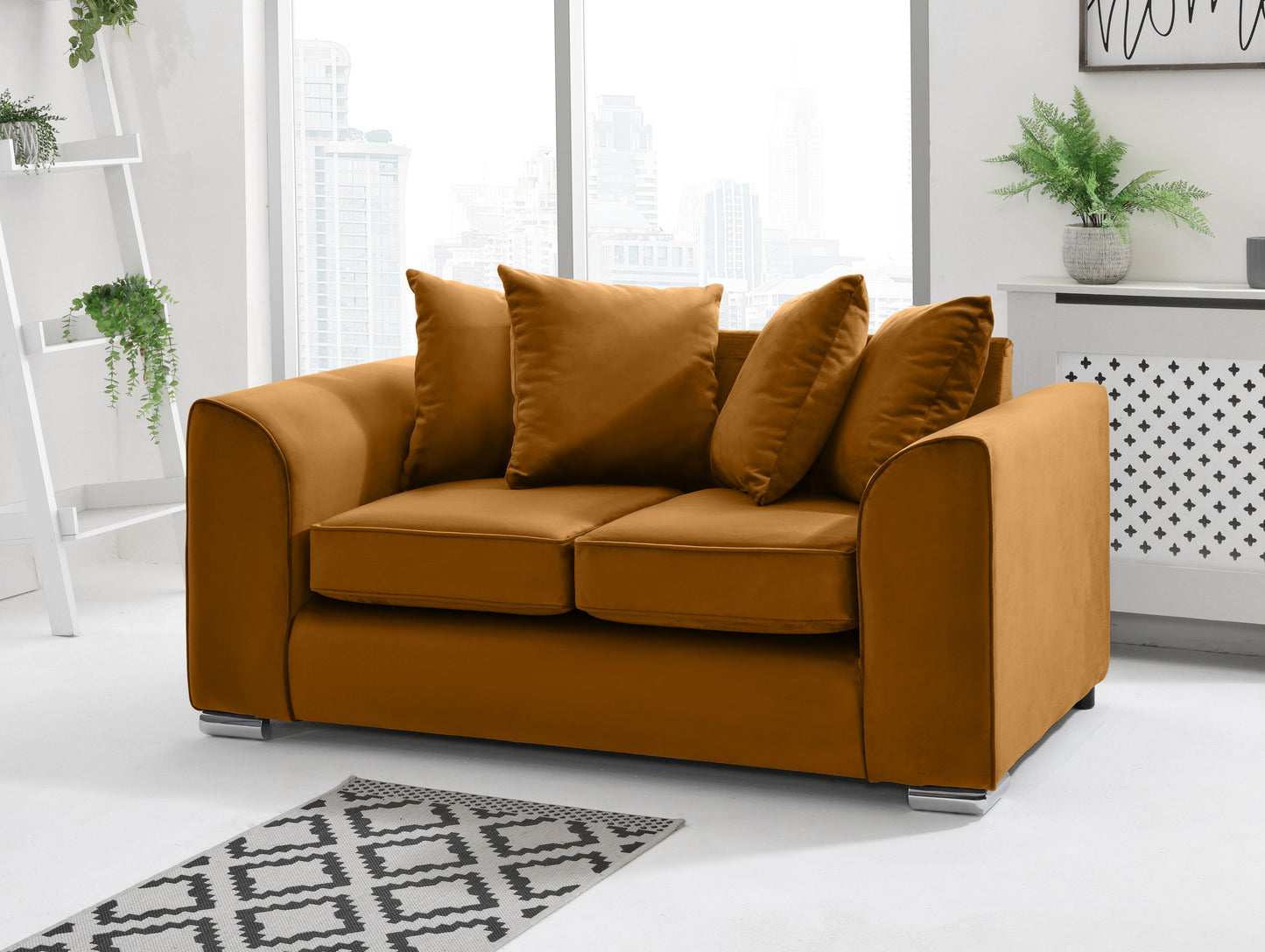 Dylan 3+2 Scatterback 2 Seater Burnt Orange