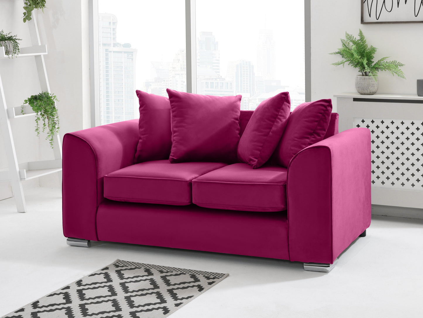 Dylan 3+2 Scatterback 2 Seater Cerise