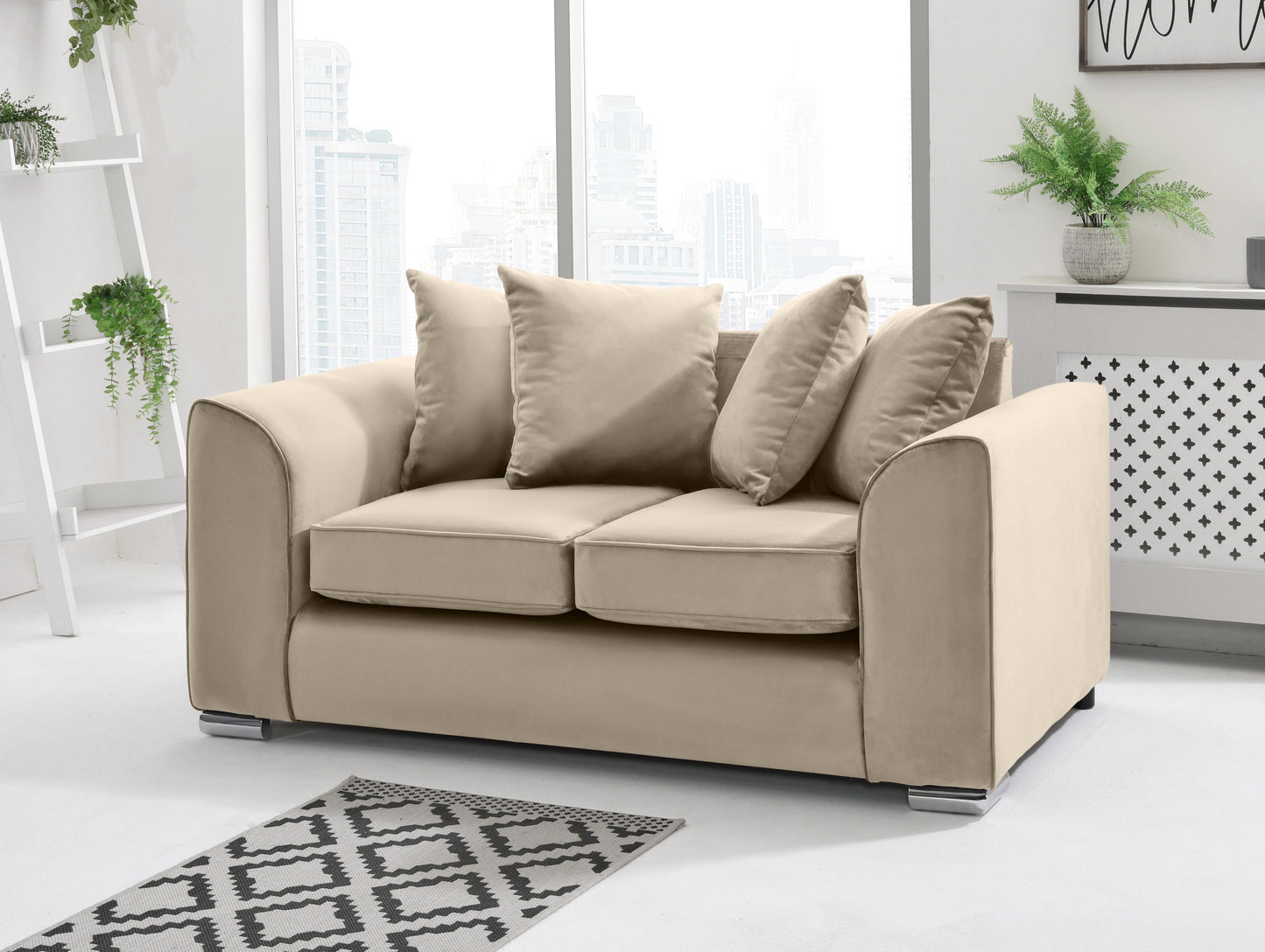 Dylan 3+2 Scatterback 2 Seater Cream