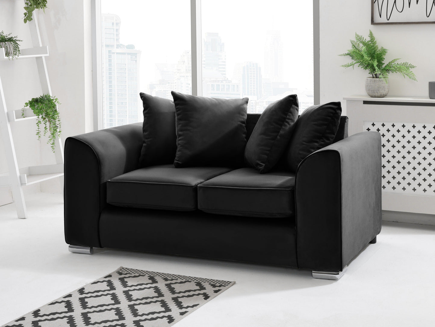 Dylan 3+2 Scatterback 2 Seater Black