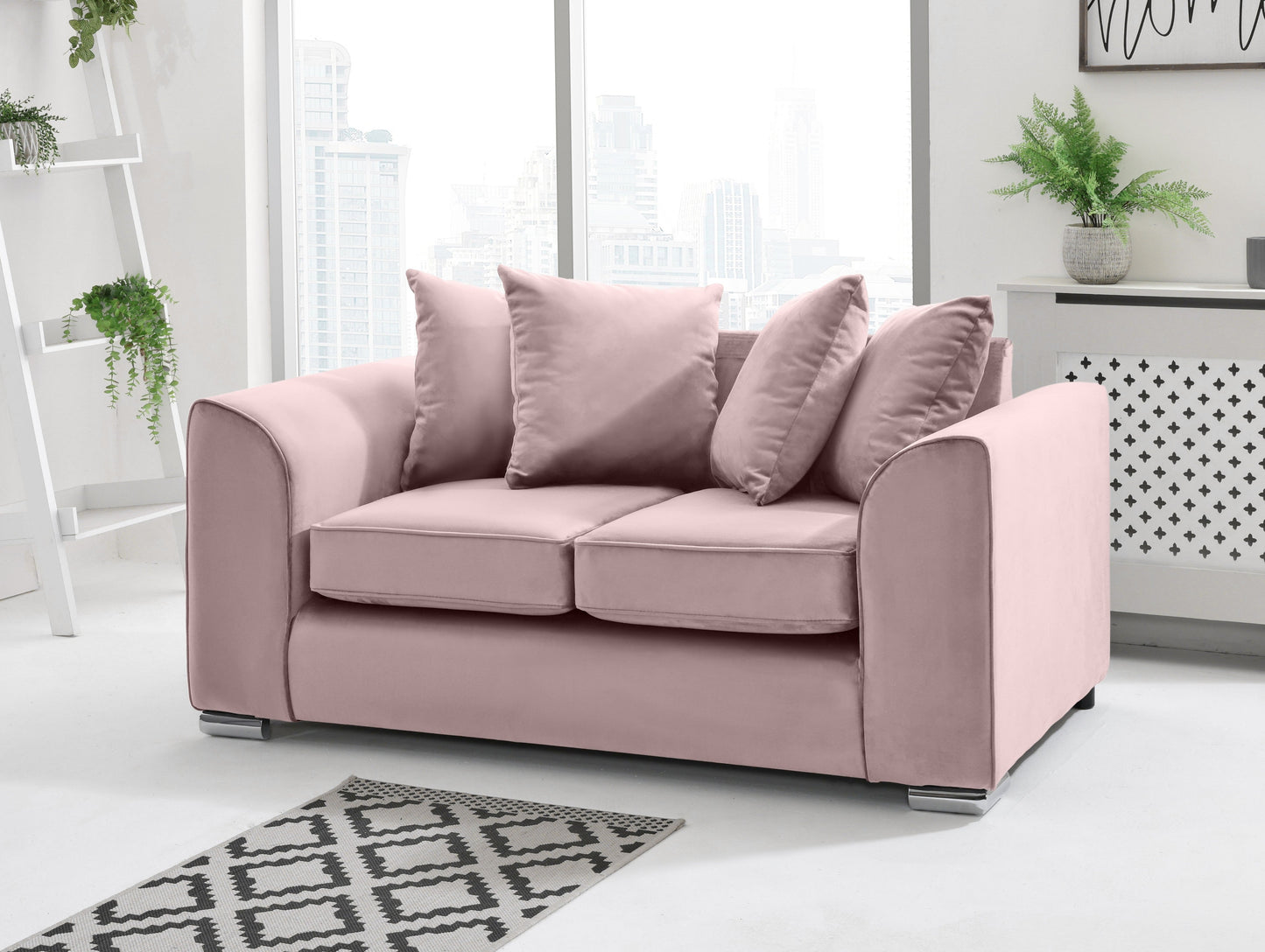 Dylan 3+2 Scatterback 2 Seater Pink