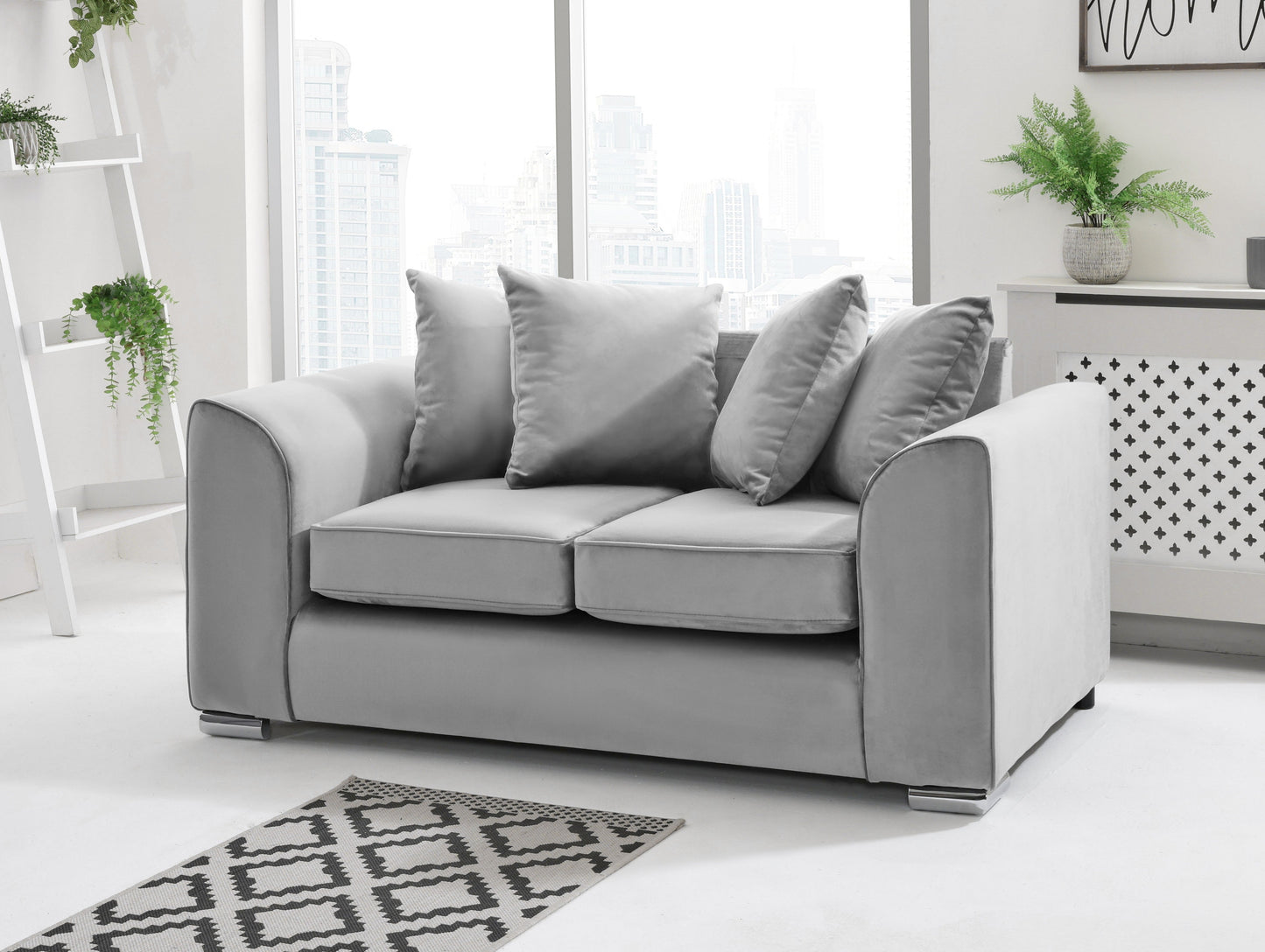 Dylan 3+2 Scatterback 2 Seater Silver