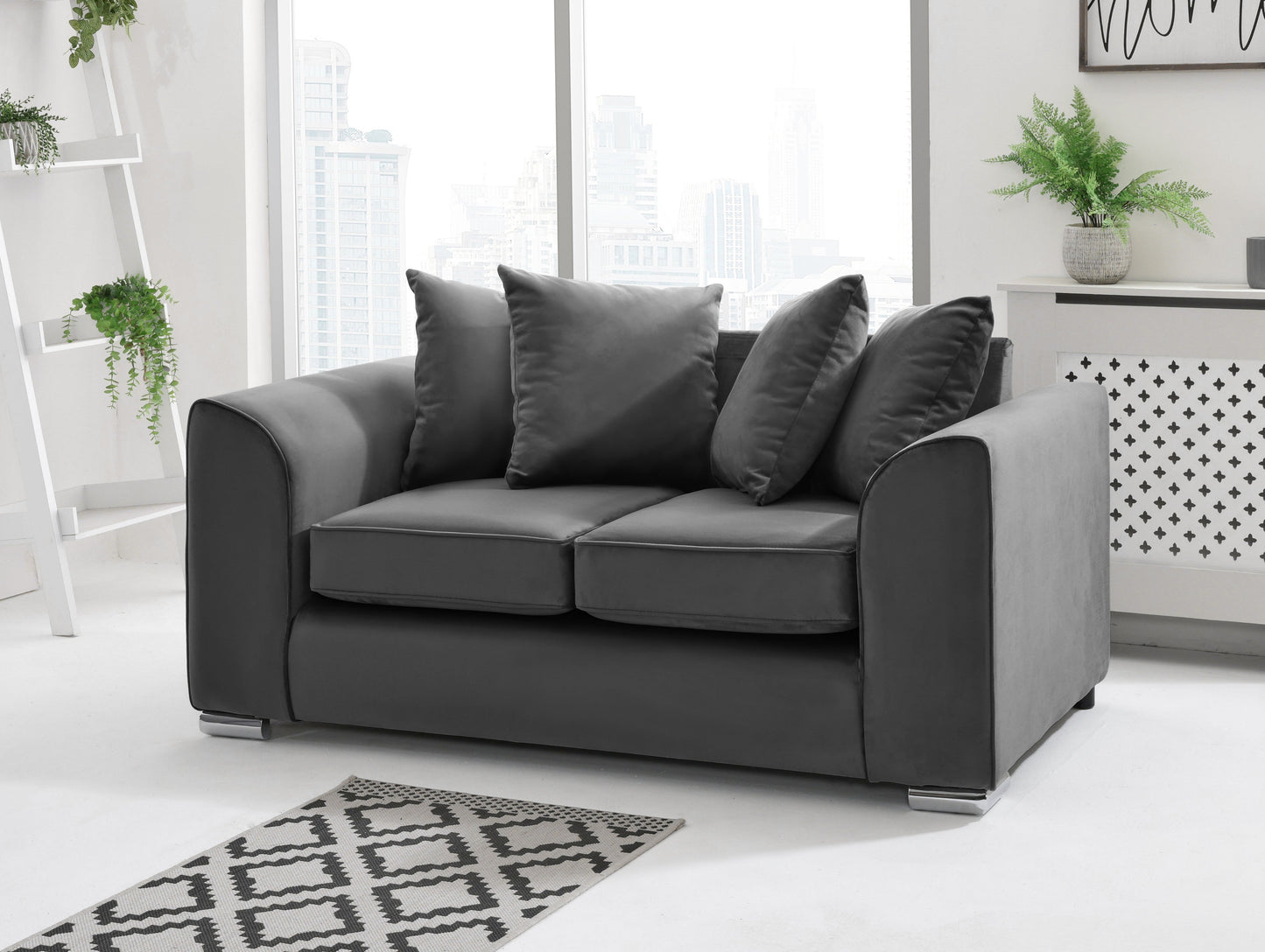 Dylan 3+2 Scatterback 2 Seater Grey