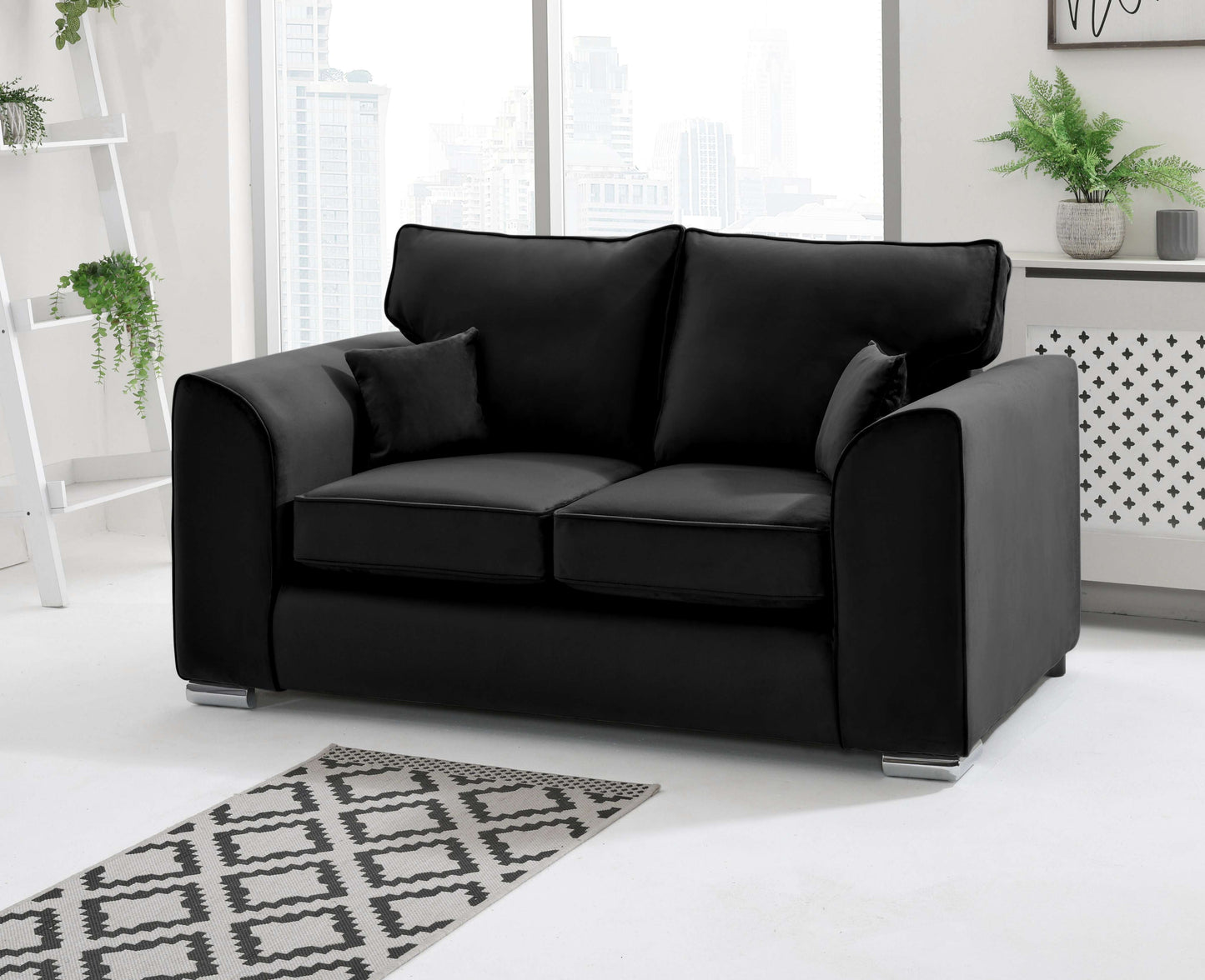 Dylan 3+2 Fullback 2 Seater Black