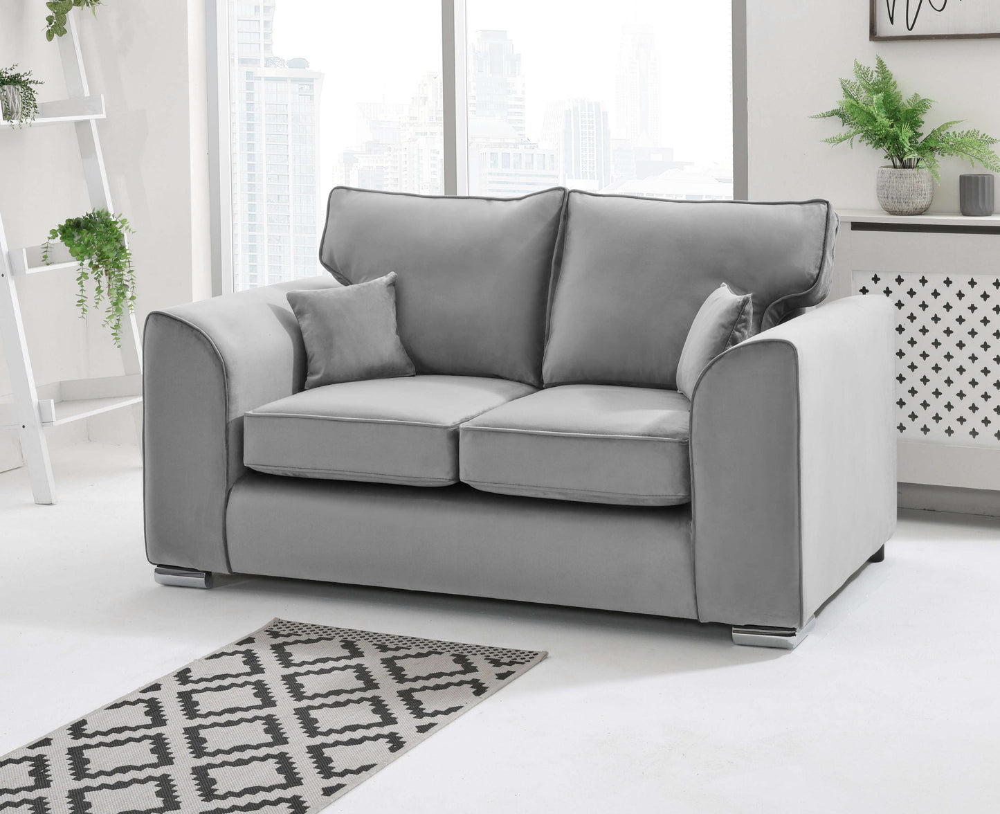 Dylan 3+2 Fullback 2 Seater Silver