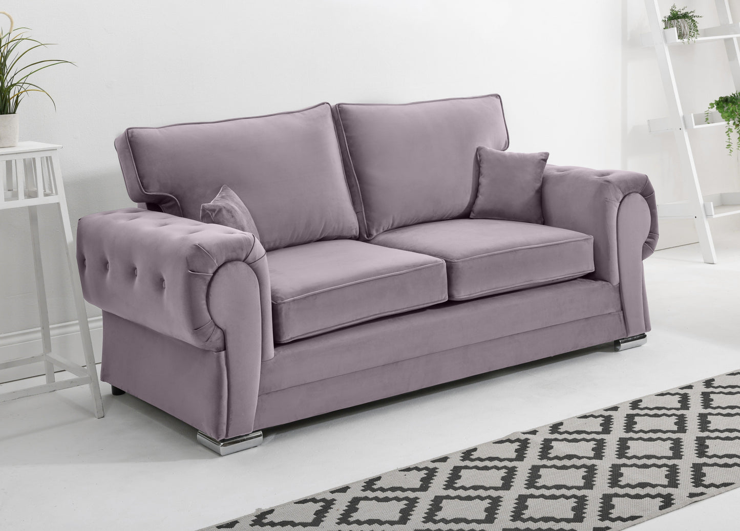 Verona Plush 3+2 Fullback 3 Seater Lilac