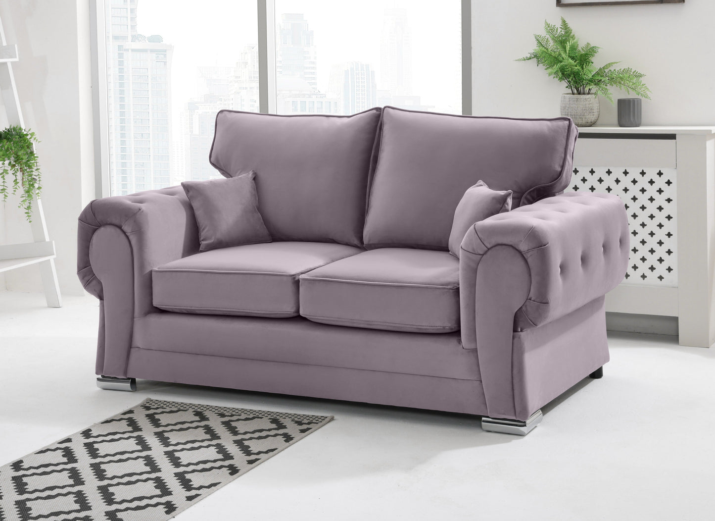 Verona Plush 3+2 Fullback 2 Seater Lilac