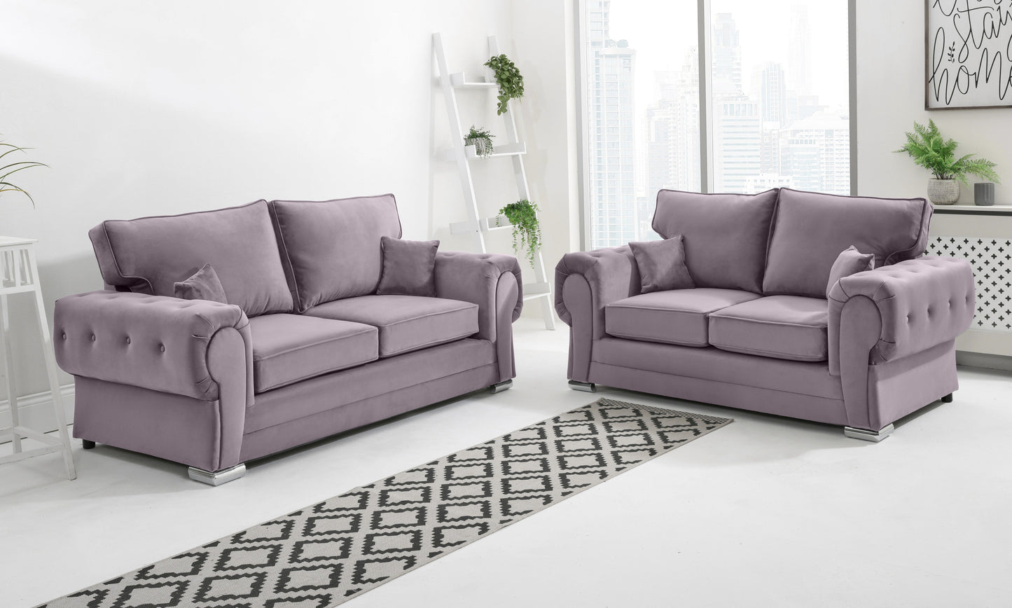 Verona Plush 3+2 Fullback Lilac