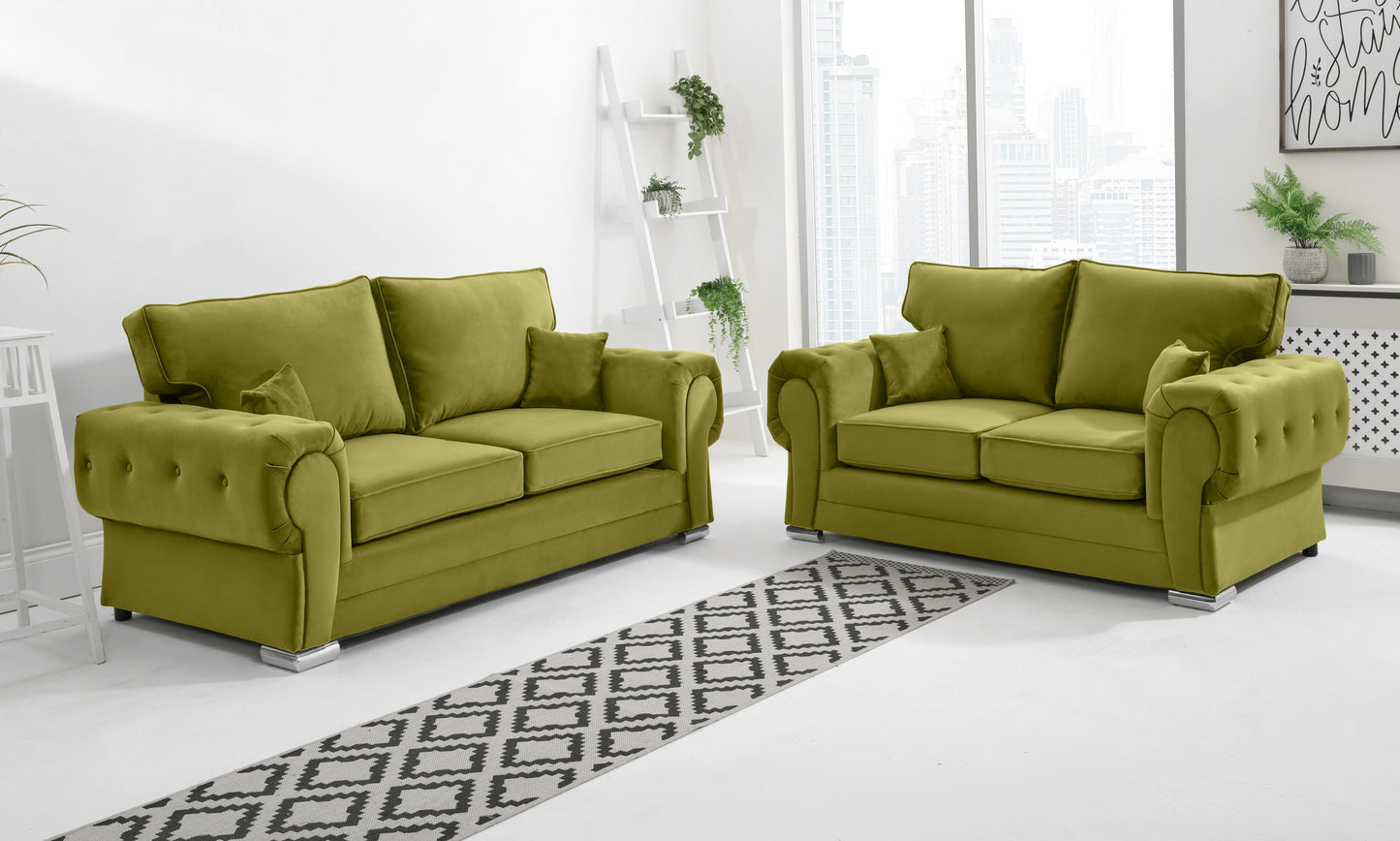 Verona Plush 3+2 Fullback Lime