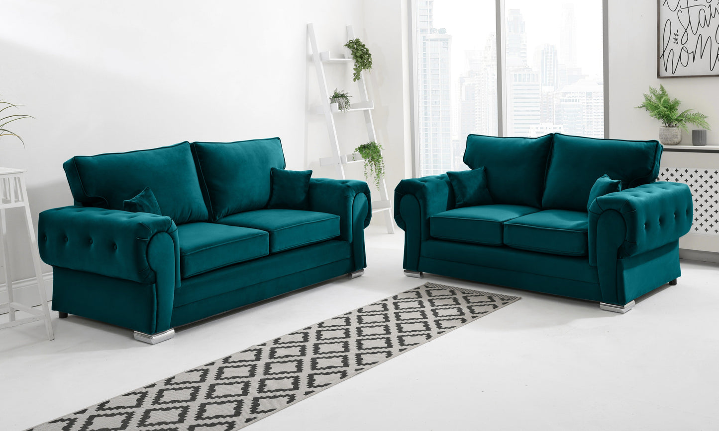 Verona Plush 3+2 Fullback New Teal