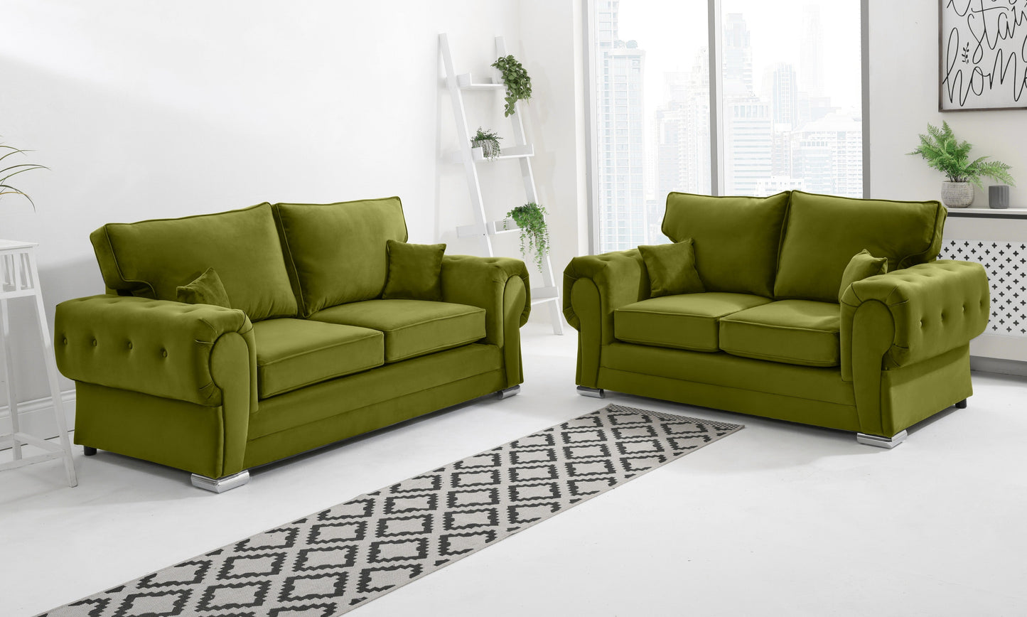 Verona Plush 3+2 Fullback Olive