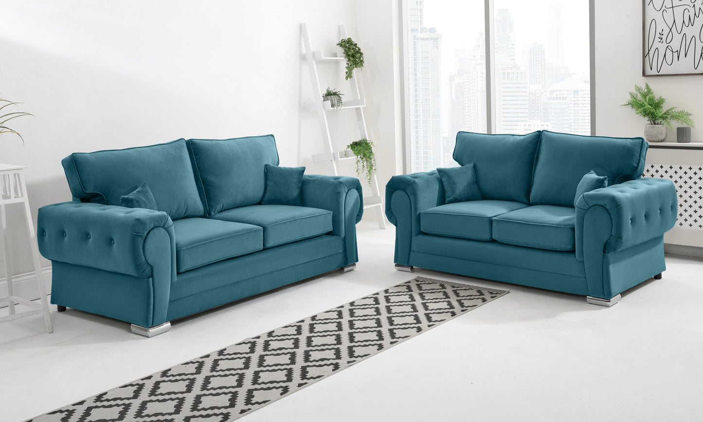 Verona Plush 3+2 Fullback Teal