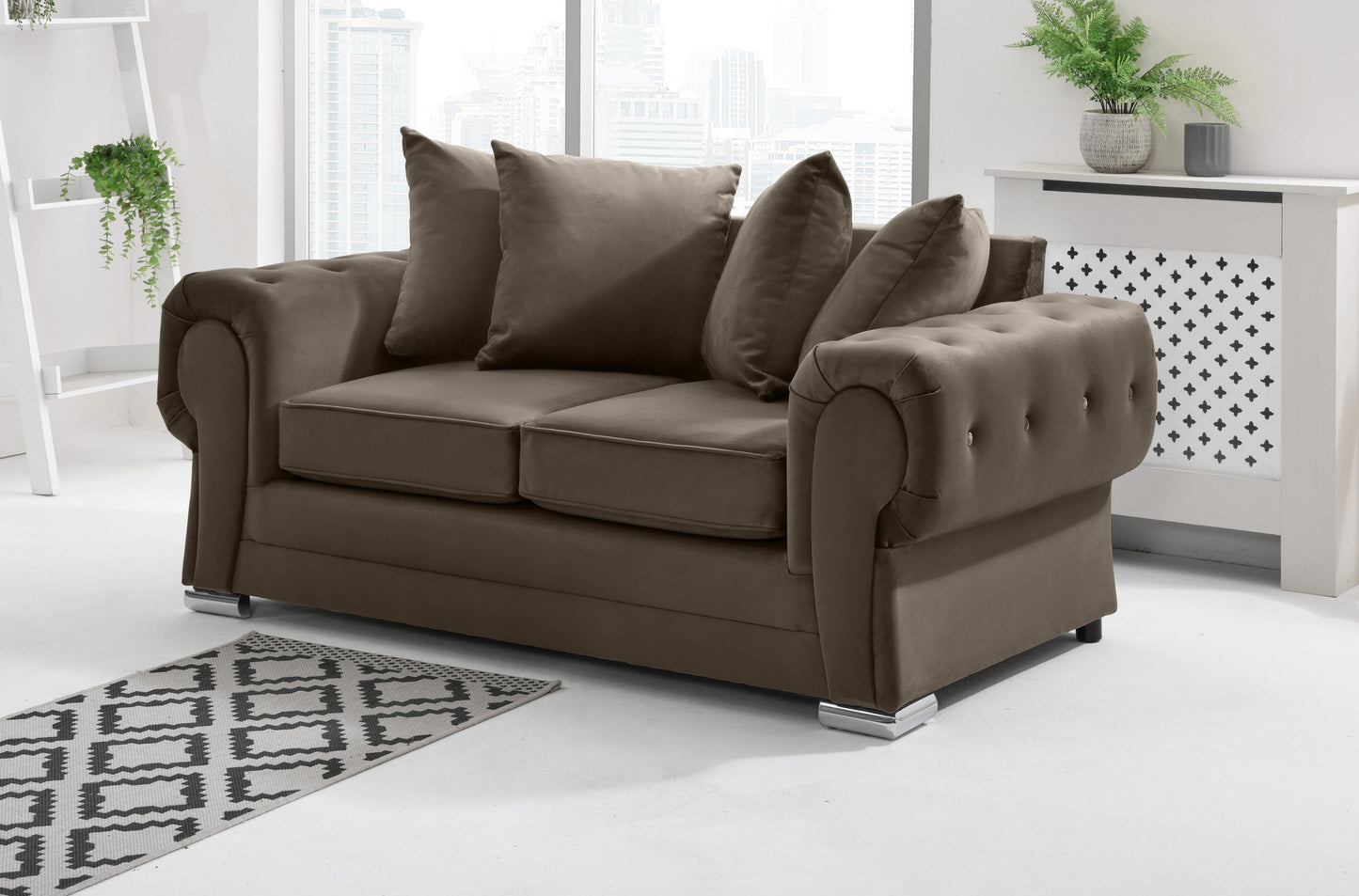 Verona Plush 3+2 Scatterback 2 Seater Mole