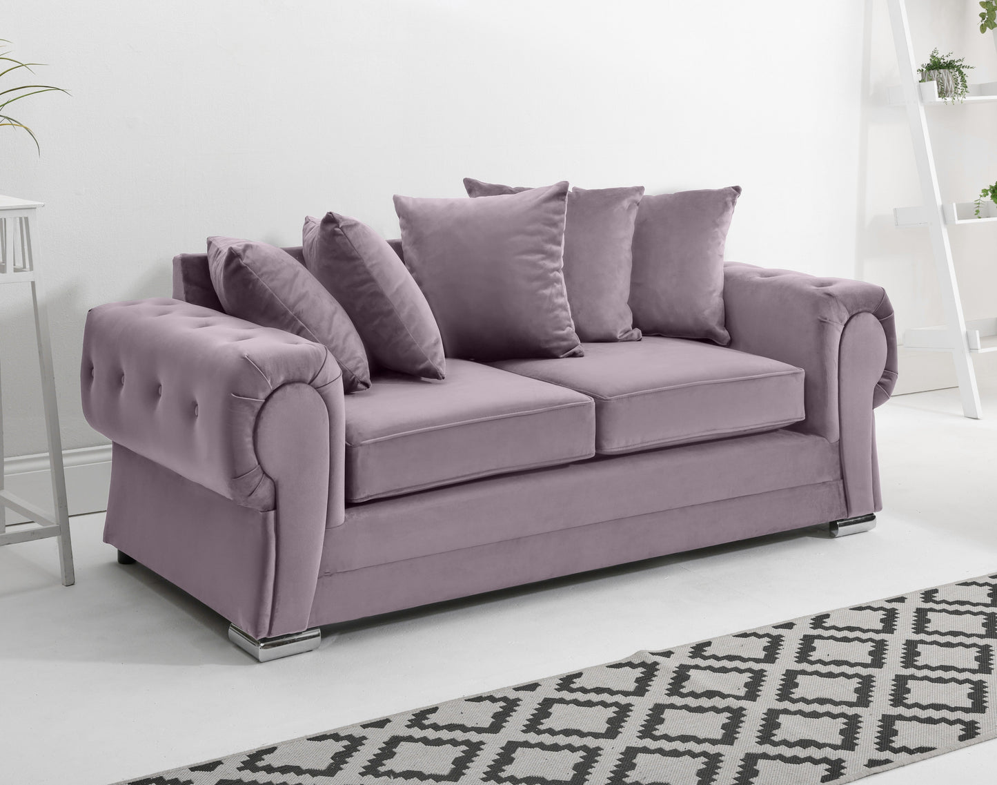 Verona Plush 3+2 Scatterback 3 Seater Lilac