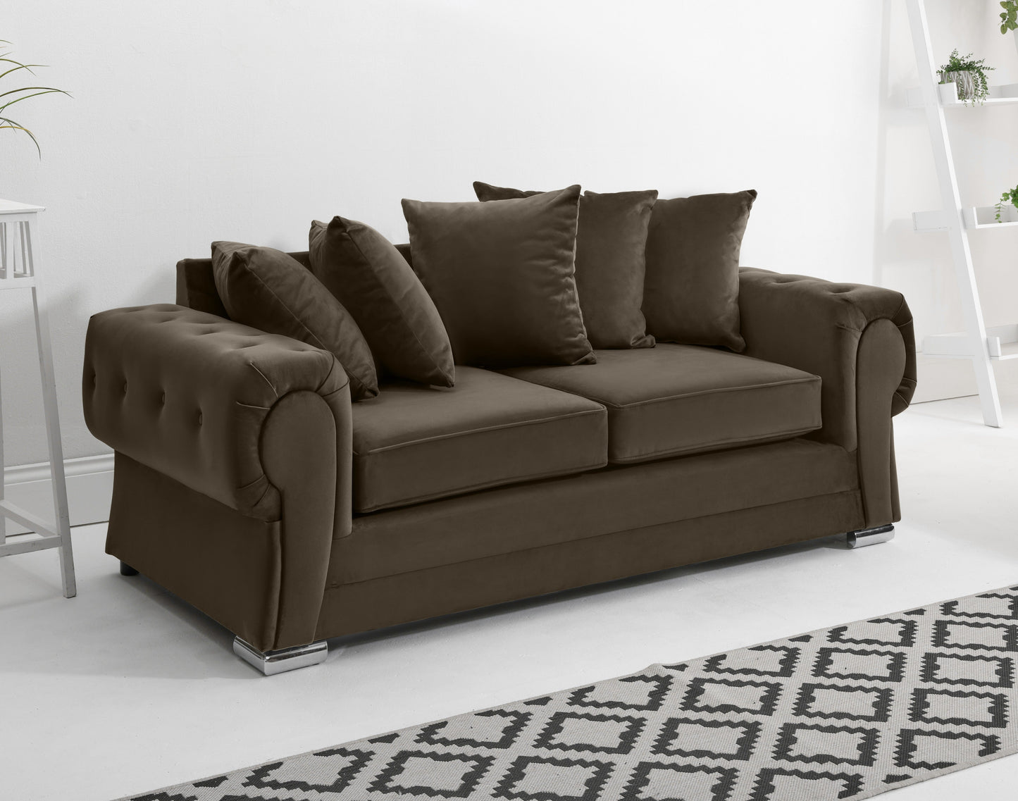 Verona Plush 3+2 Scatterback 3 Seater Mole