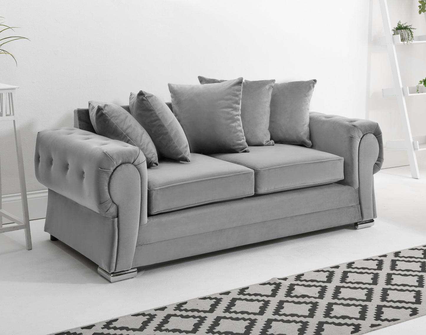 Verona Plush 3+2 Scatterback 3 Seater Pebble