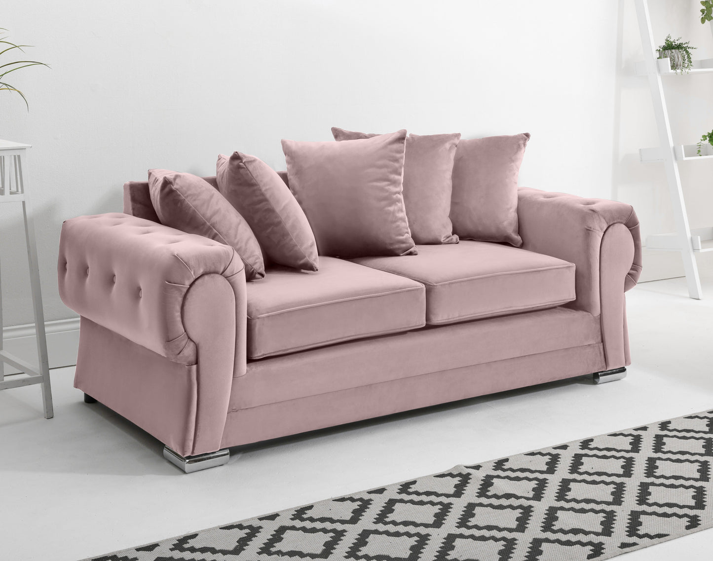 Verona Plush 3+2 Scatterback 3 Seater Pink