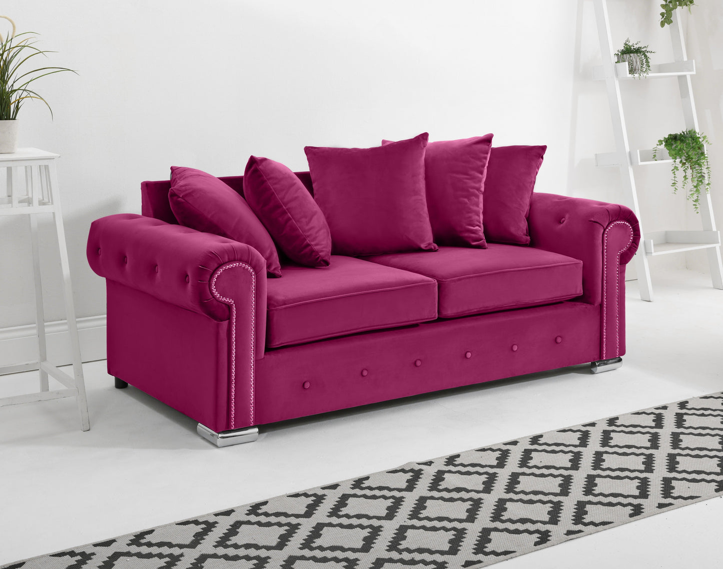 Olympia 3+2 Scatterback 3 Seater Cerise