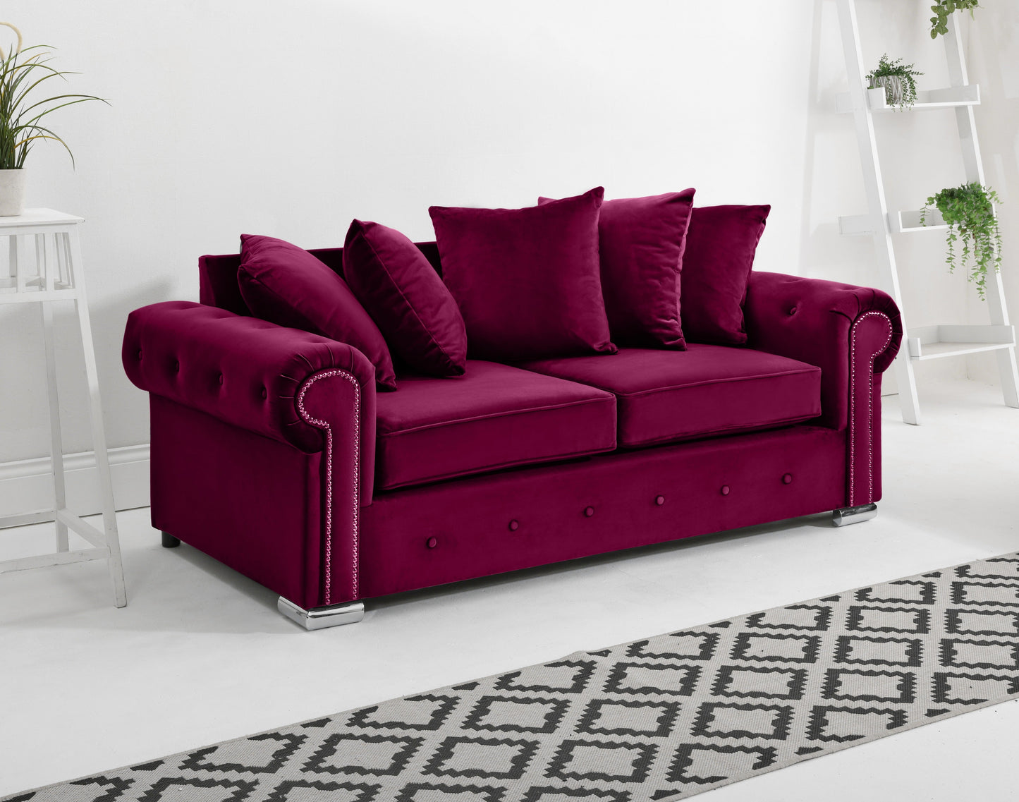 Olympia 3+2 Scatterback 3 Seater Claret