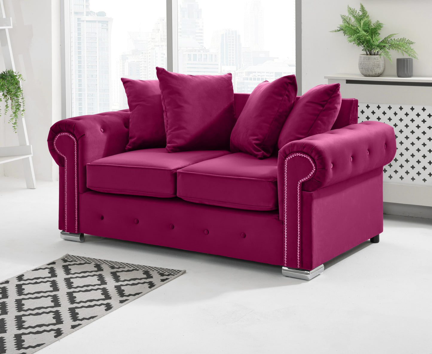 Olympia 3+2 Scatterback 2 Seater Cerise