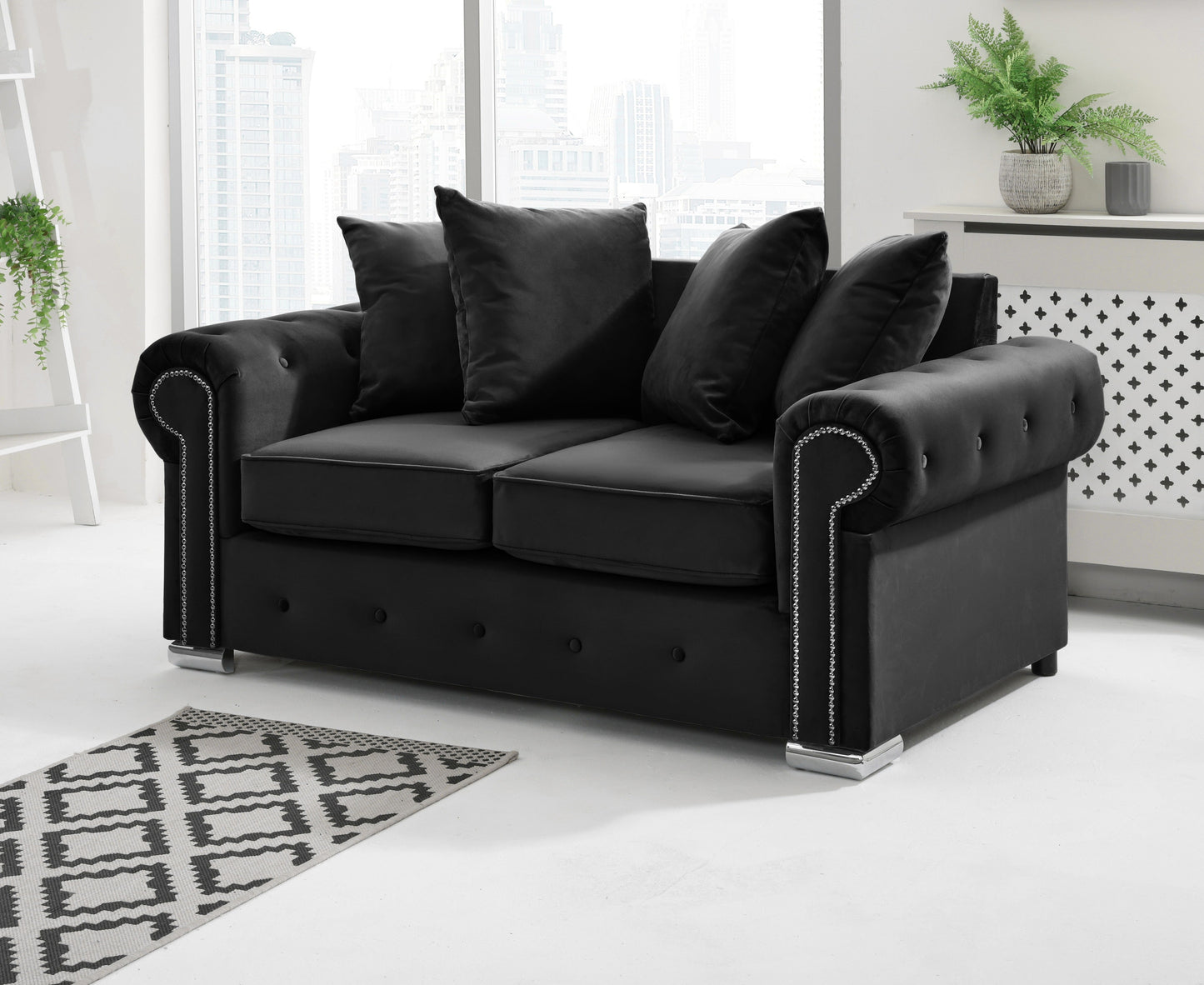 Olympia 3+2 Scatterback 2 Seater Black