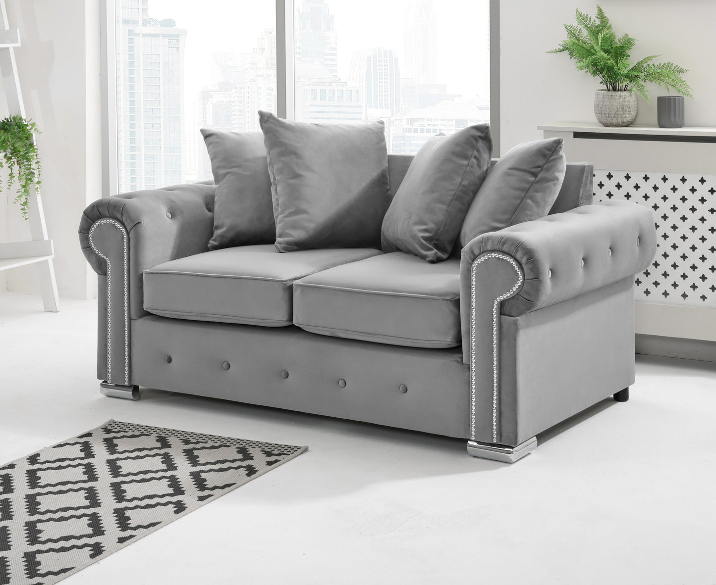 Olympia 3+2 Scatterback 2 Seater Silver