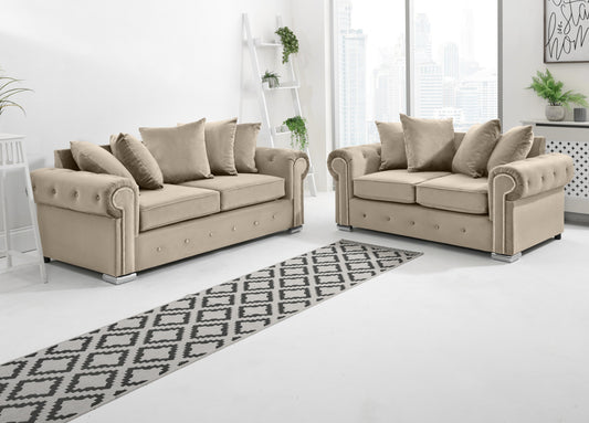 Olympia 3+2 Scatterback Cream