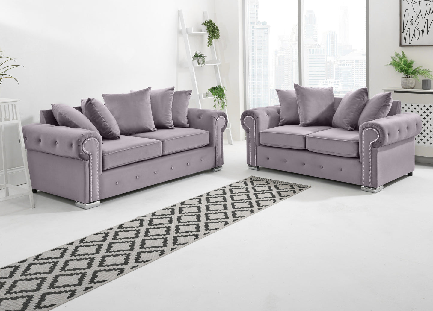 Olympia 3+2 Scatterback Lilac