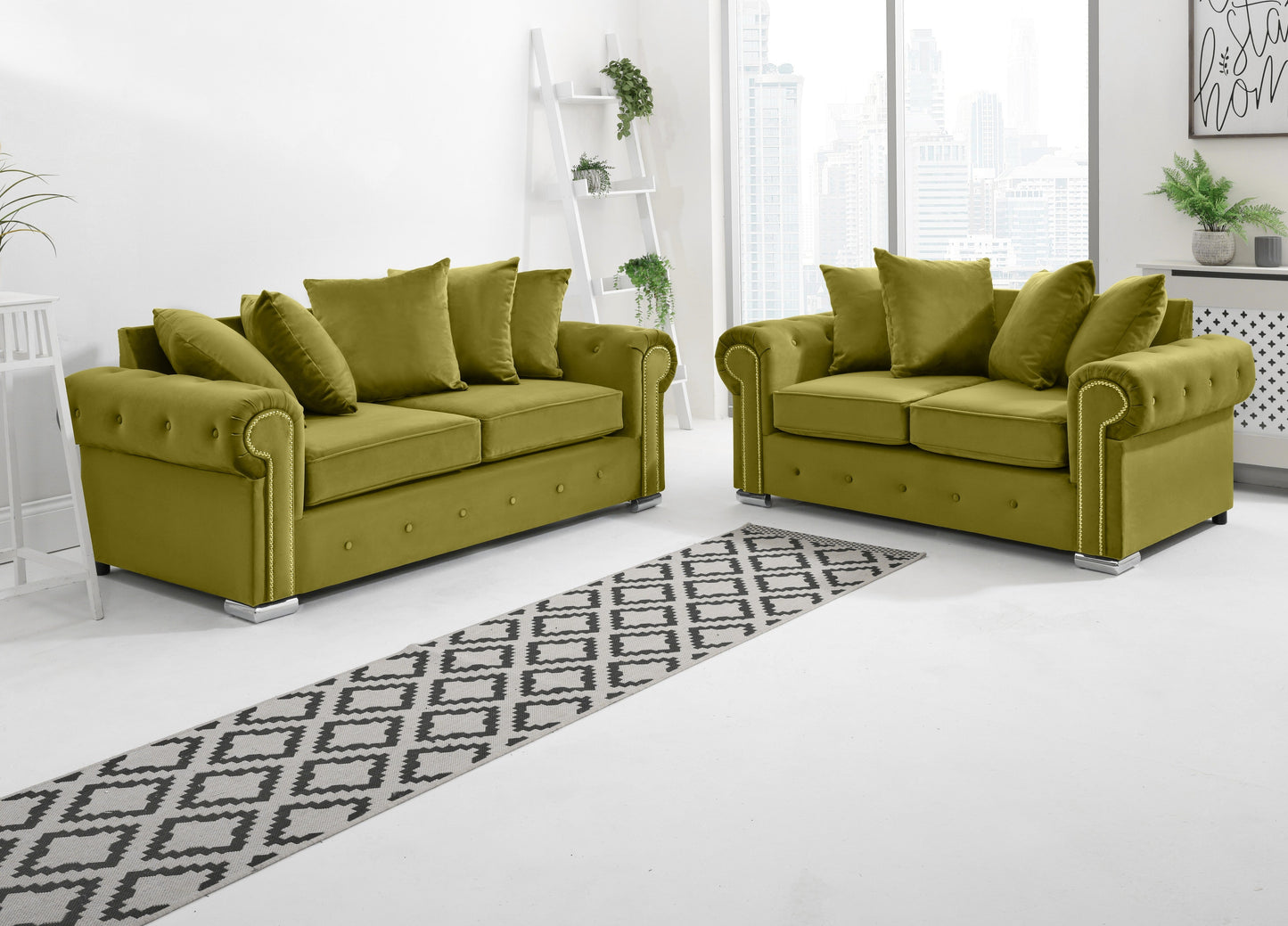 Olympia 3+2 Scatterback Lime