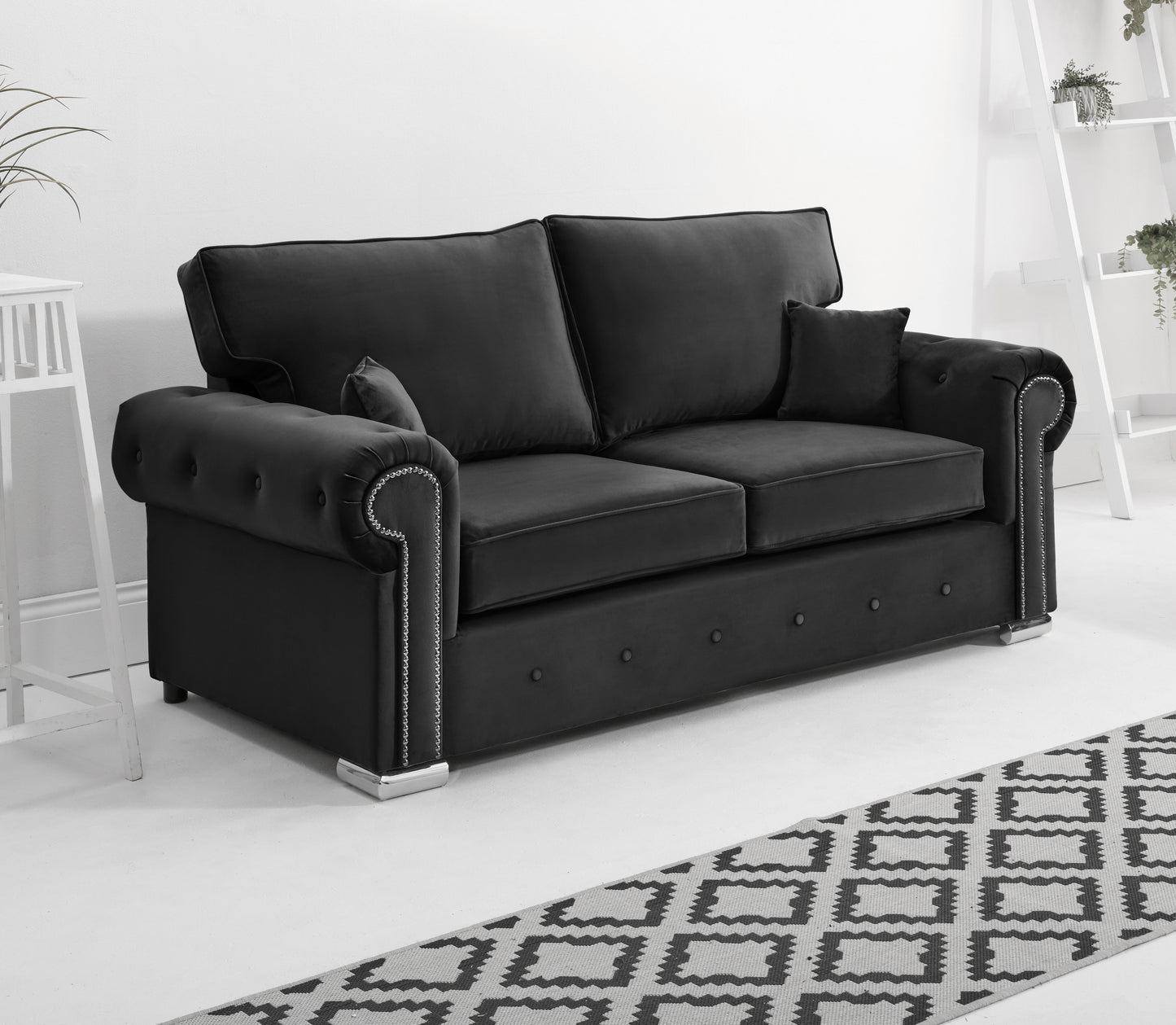 Olympia 3+2 Fullback 3 Seater Black