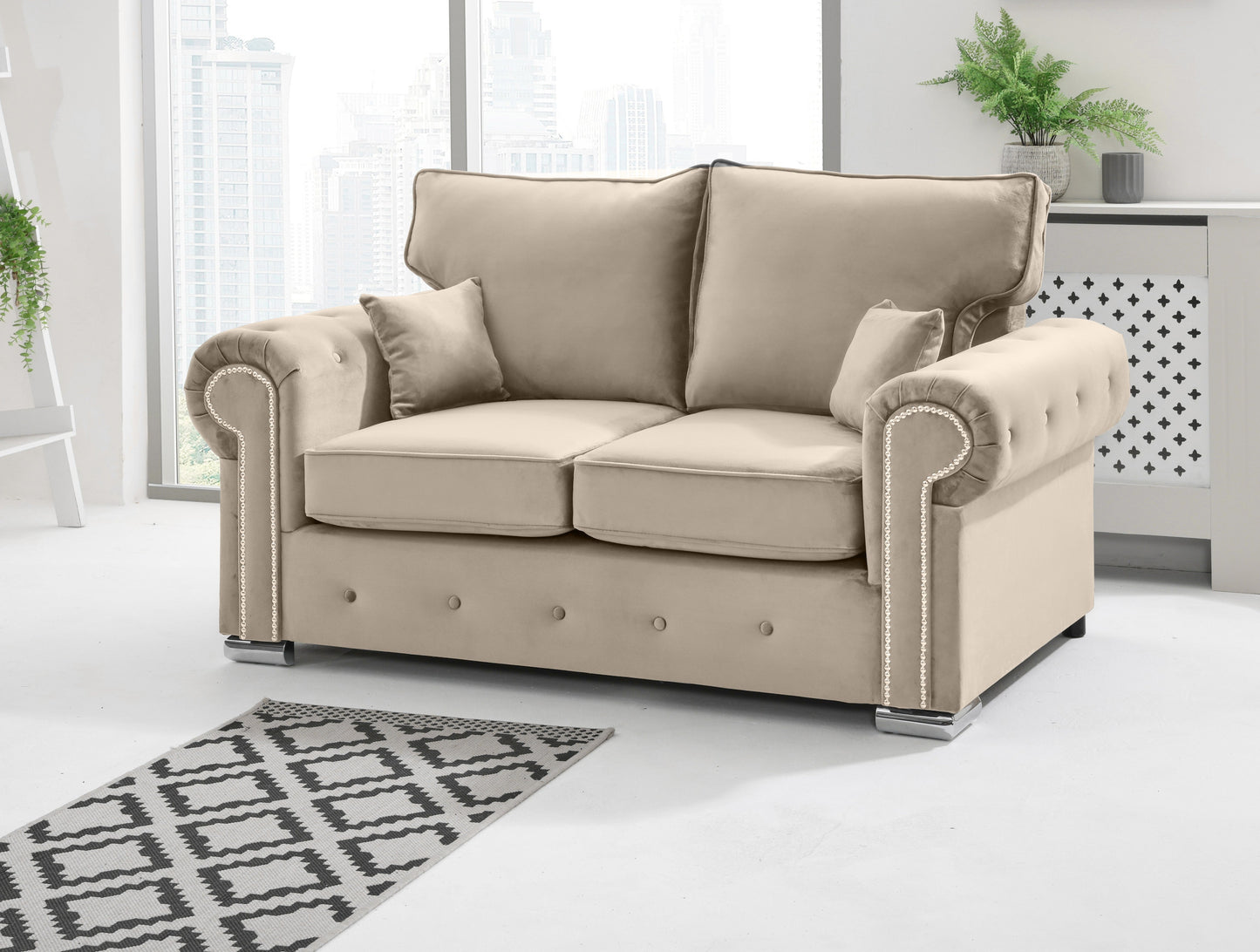 Olympia 3+2 Fullback 2 Seater Cream