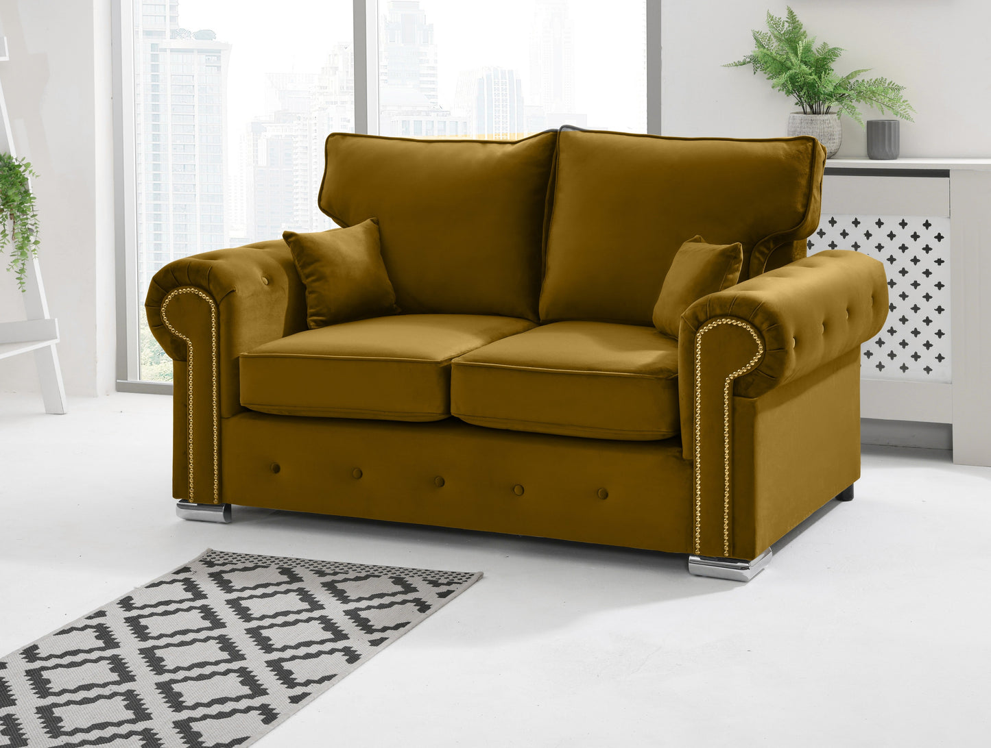 Olympia 3+2 Fullback 2 Seater Mustard