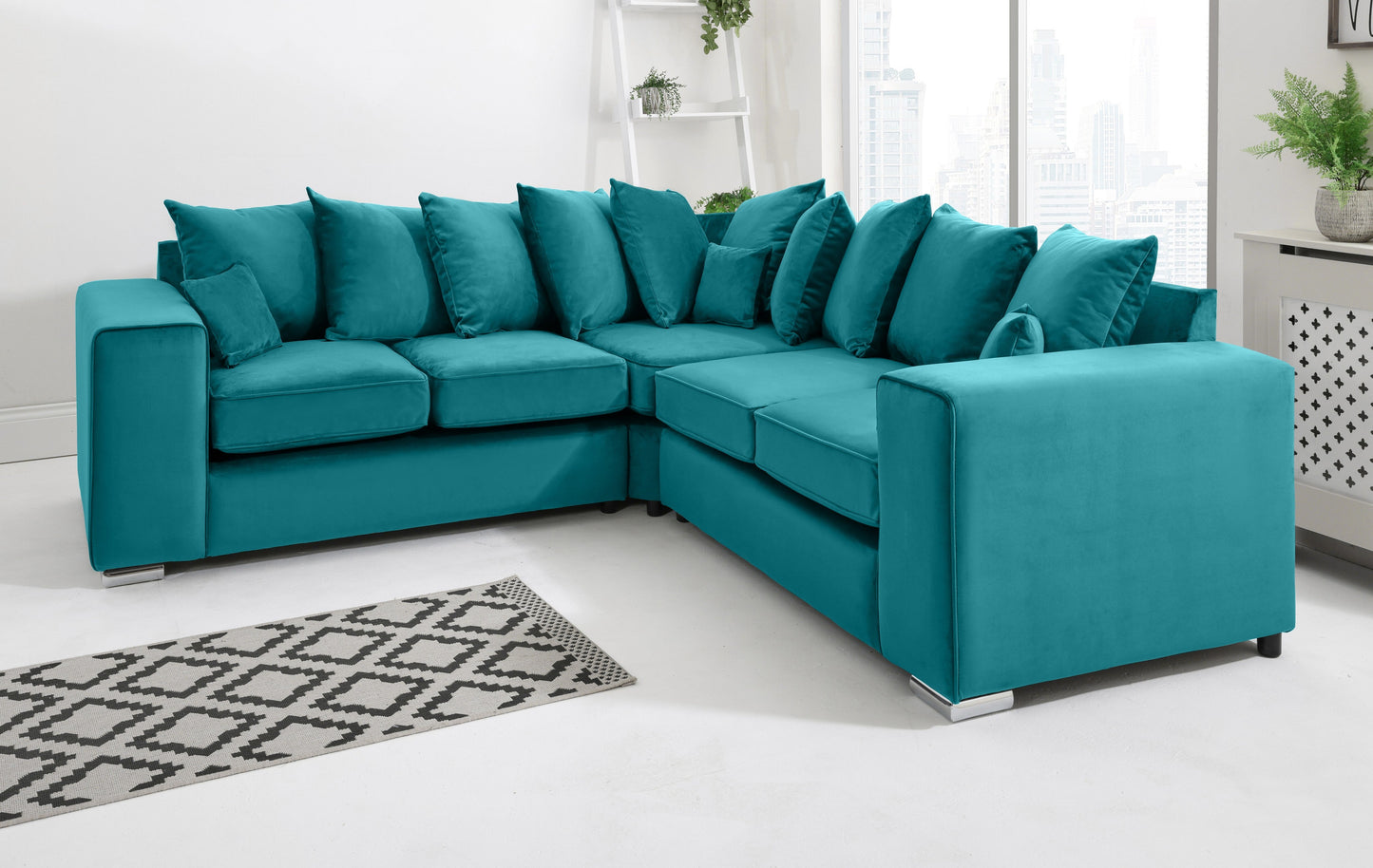 Madrid Corner Scatterback Turquoise