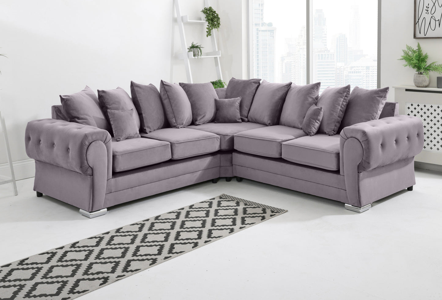 Verona Plush Corner Scatterback Lilac