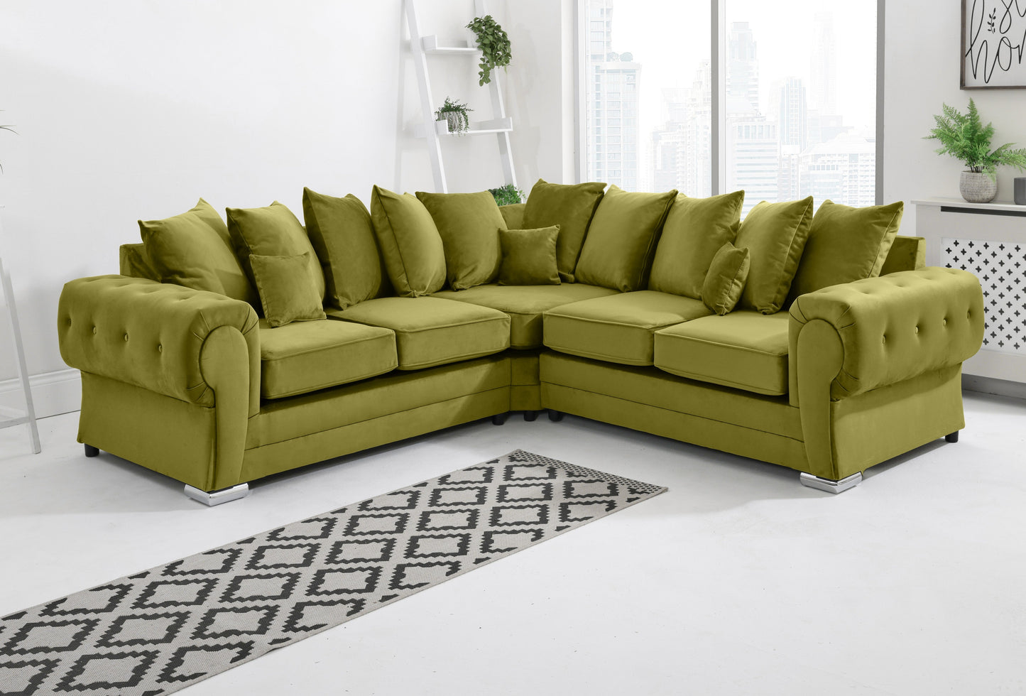 Verona Plush Corner Scatterback Lime