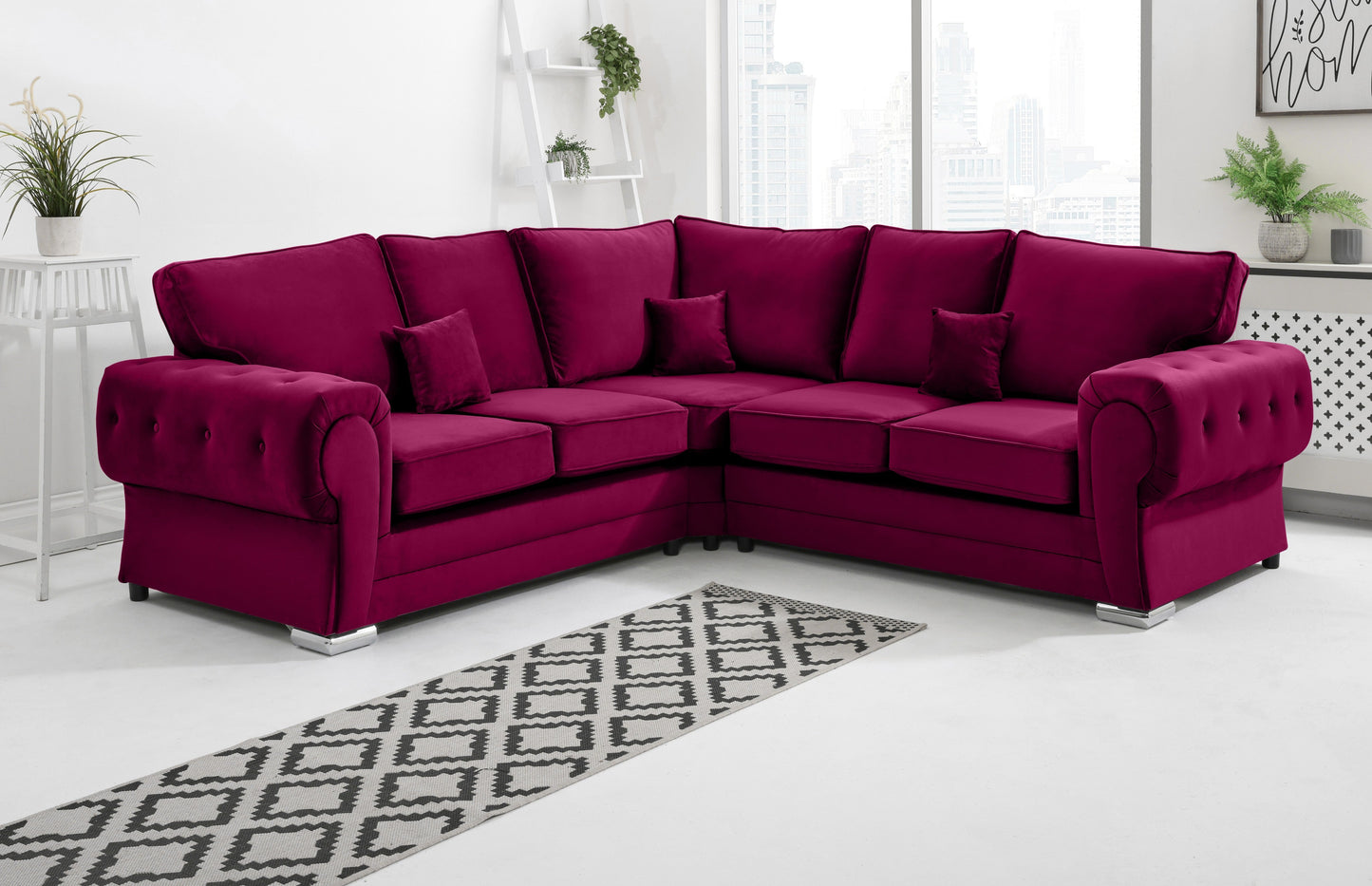 Verona Plush Corner Fullback Claret
