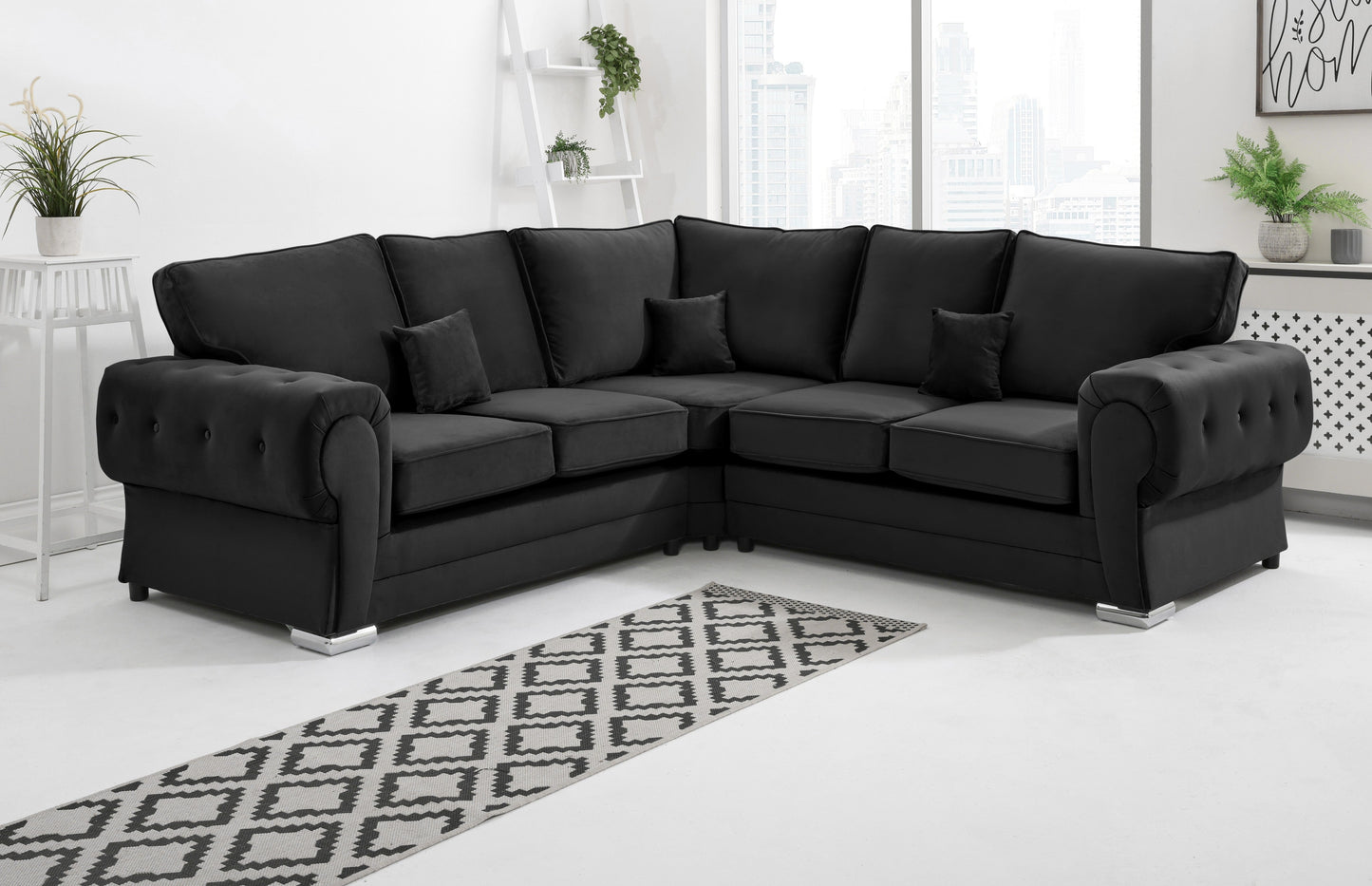 Verona Plush Corner Fullback Black