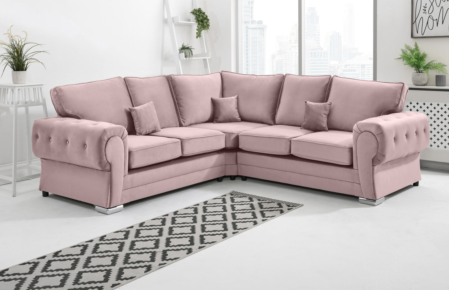 Verona Plush Corner Fullback Pink