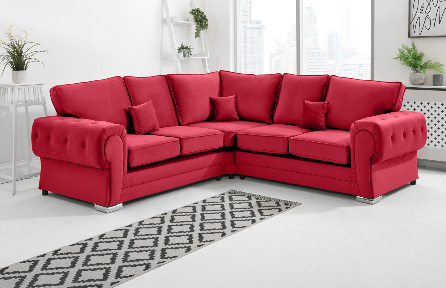 Verona Plush Corner Fullback Red