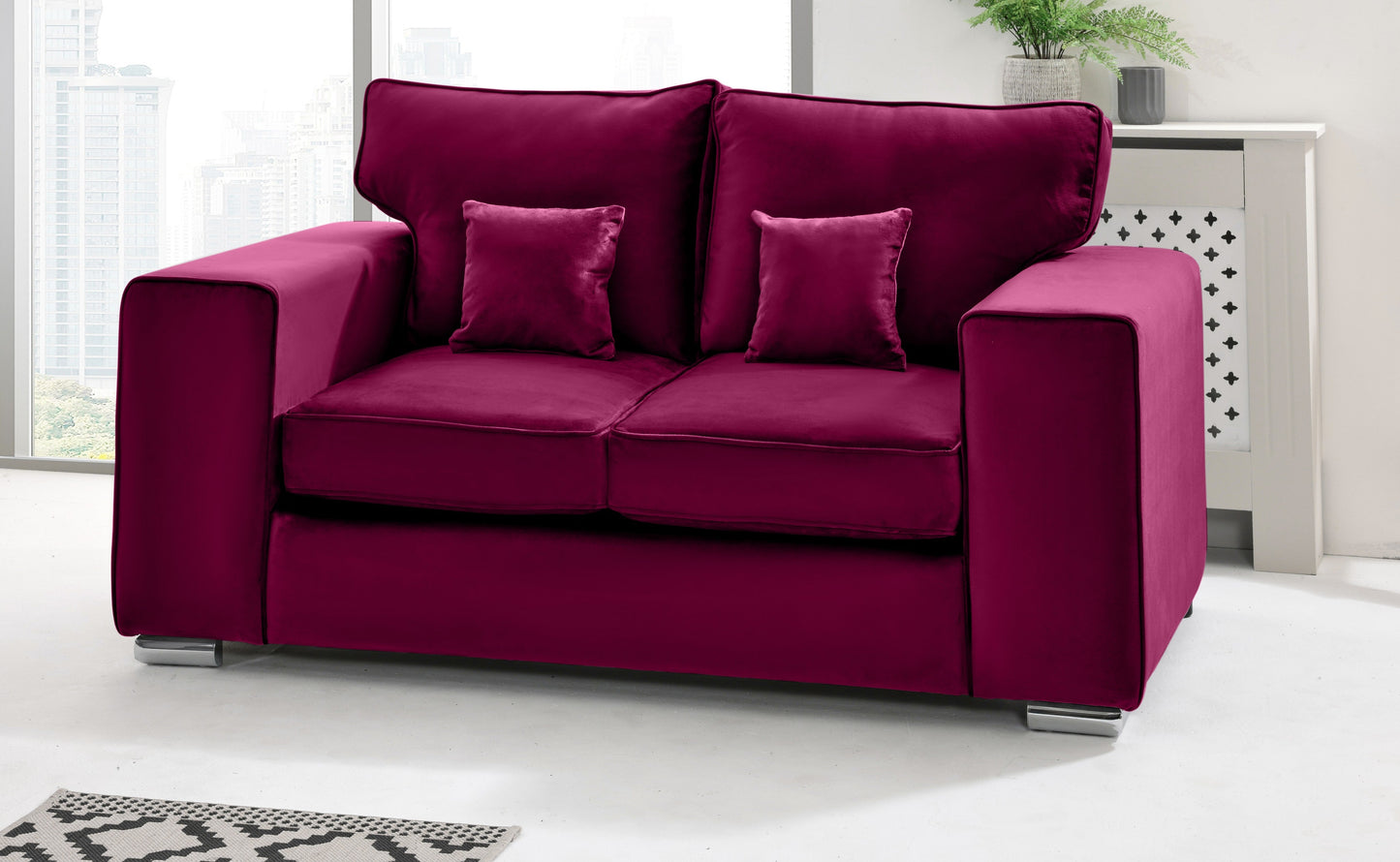 Madrid 3+2 Fullback 2 Seater Claret