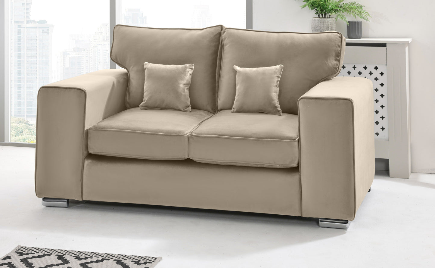 Madrid 3+2 Fullback 2 Seater Cream