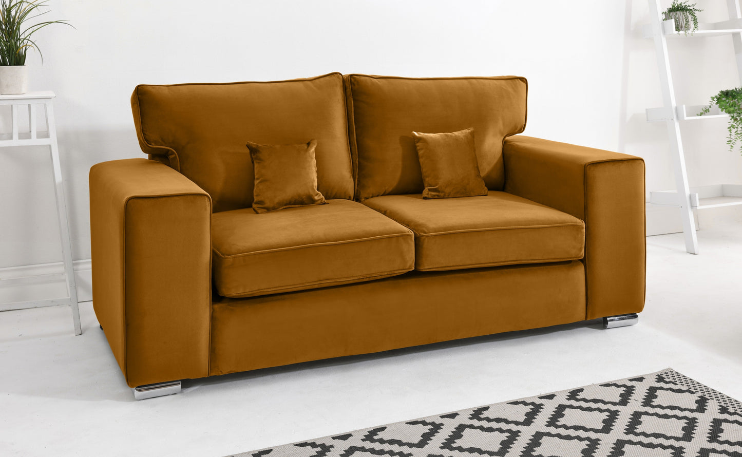 Madrid 3+2 Fullback 3 Seater Burnt Orange